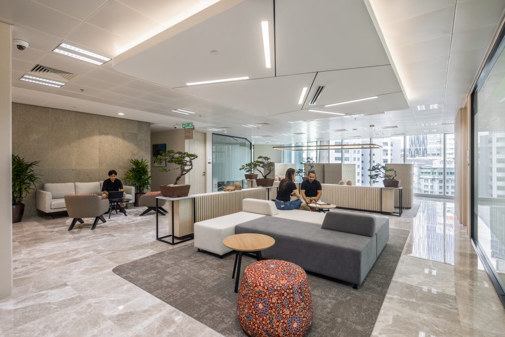 By reflecting the company's values, vision, mission, and corporate principles in the workplace design we created a sense of unity and cohesion within the organization.